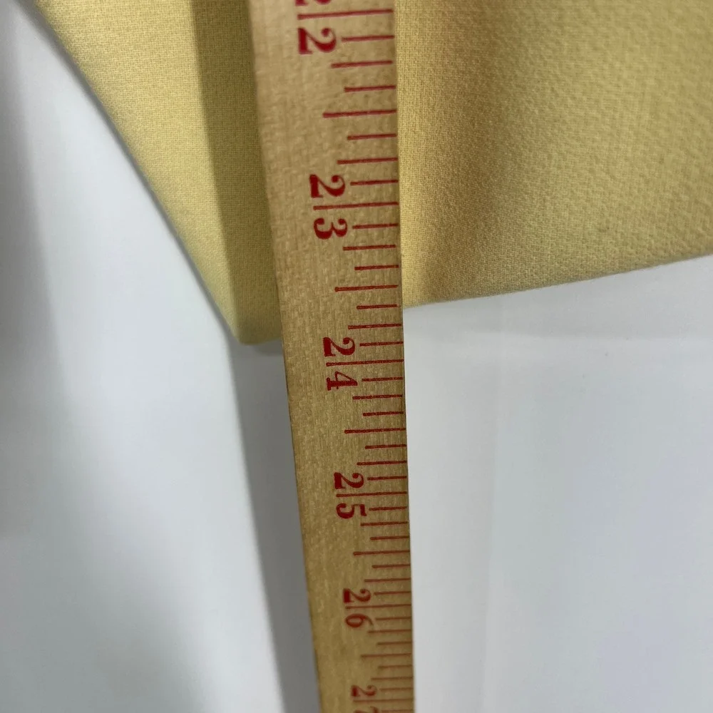 White House Black Market Yellow Double Breasted Blazer Gold Buttons 00P - Picture 9 of 10
